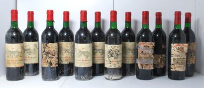 null Ensemble de 12 bouteilles comprenant :

- 1	 Château Saint Georges, Saint Emilion,...