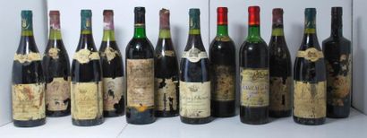 null Ensemble de 12 bouteilles comprenant :

- 1 Château du Gazin, 1967, Canon Fronsac	,...