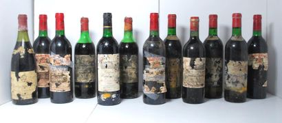 null Ensemble de 13 bouteilles comprenant :

- 3 Château La Croix Saint André, 1983,...