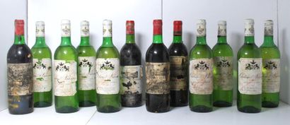 null Ensemble de 12 bouteilles comprenant :

- 8 Château d'Ardennes,1982, Graves,...