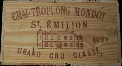 null Caisse de douze bouteilles, Château Trolong Mondot, Grand cru classé, 1989,...