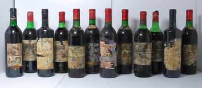 null Ensemble de 12 bouteilles comprenant :

- 4 Château de Charron, 1978, Premières...