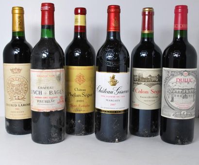 null Ensemble de 12 bouteilles comprenant : 

- 1	 Château Gruaud Larose	, grand...