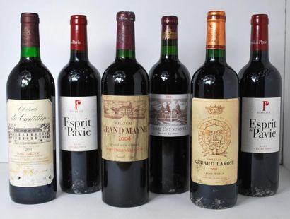 null Ensemble de 12 bouteilles comprenant :

- 1	 Château Grand Mayne, 	grand cru,...