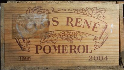 null 9 	bouteilles	 de Clos René, 	2004, 	Pomerol, 	rouge		.