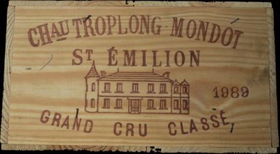 null Caisse de douze bouteilles, Château Trolong Mondot, Grand cru classé, 1989,...