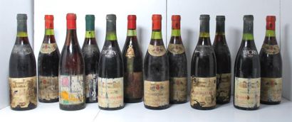 null Ensemble de 12 bouteilles comprenant :

- 2	 Moulin à Vent			, Château des Jacques,...