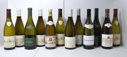 null Ensemble de 12 bouteilles comprenant :

- 1	 Chassagne Montrachet, 				2013	,...