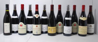 null Ensemble de 12 bouteilles comprenant :

- 1	 Gevrey Chambertin, 				2009, 	Domaine...