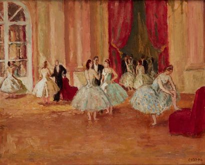 COSSON Marcel (1878-1956) Ballerines au foyer, Huile sur panneau.
Signée en bas à...