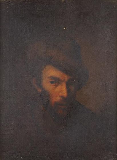 null Huile sur toile figurant un portrait d'homme.

XIXe.

Dim. à vue : 23,5 x 18...