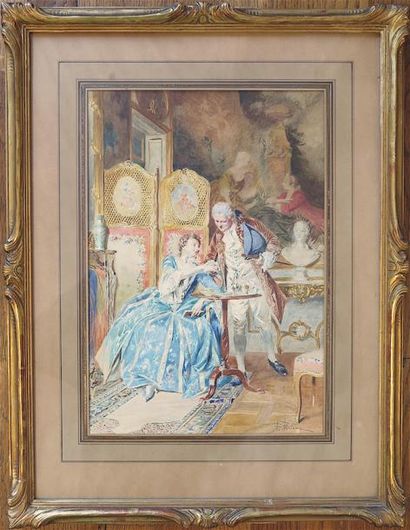 null Bernard BORIONE (Paris, 1865-?)

La visite galante

Aquarelle signée en bas...