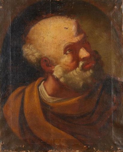 null Ecole italienne du XVIIIe siècle.

Huile sur toile figurant un portrait d’homme...