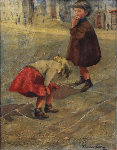 null Thérése HENRY

Huile sur toile figurant deux enfants dans les rues de Paris...