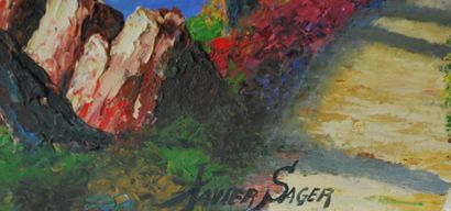 null Xavier SAGER (1881-1969)

Huile sur isorel figurant une vue de port du sud....