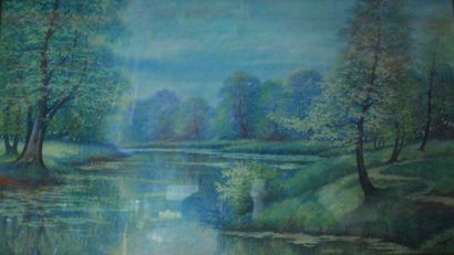 null Eugène SENAMAUX (XXe)

Pastel figurant une vue de sous bois et de rivière. 

Signé...