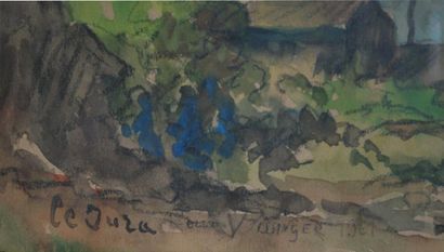 null Louis BISSINGER (1899-1978)

Deux aquarelles figurant des paysages du Jura....