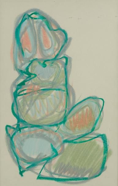 Yannick LE FALLE 
Pastel abstrait.
Annoté et signé au dos.
Dim.: 36 x 23 cm