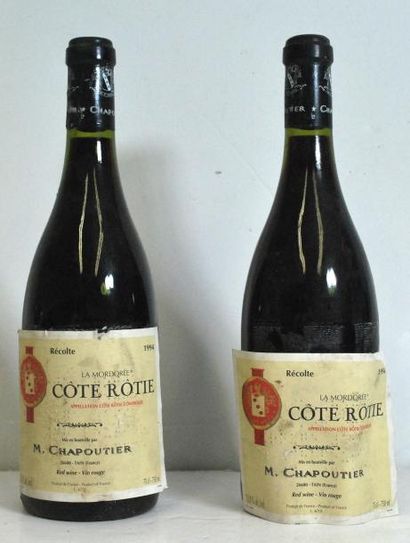 null Deux bouteilles de Côte Rôtie, Michel Chapoutier, La Mordorée, 1994.