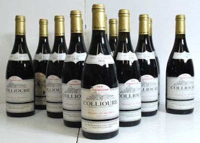 null Douze bouteilles de Collioure, Domaine du Mas Blanc, Cuvée Cosprons Levants,...