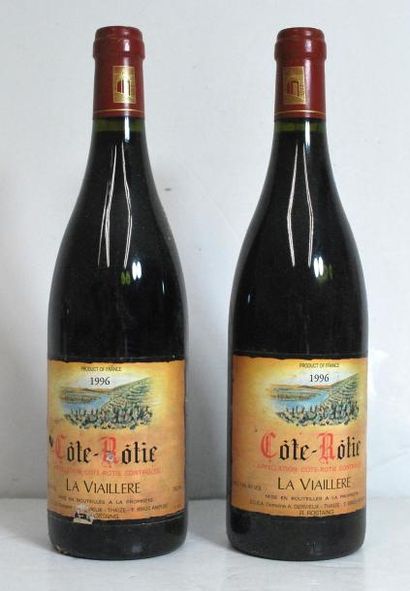 null Deux bouteilles de Côte Rôtie, Domaine Jean Rostaing, La Viaillière, 1996.