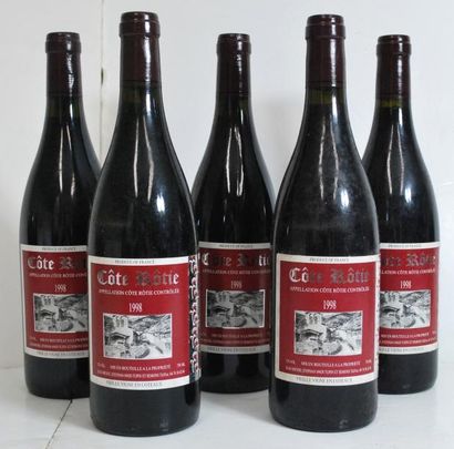 null Cinq bouteilles de Côte Rôtie, Domaine Jean Michel Stephan, Vieilles vignes...