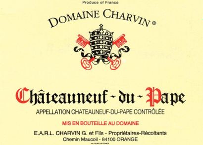 null Six bouteilles de Chateauneuf du Pape, Domaine Charvin, 2012.