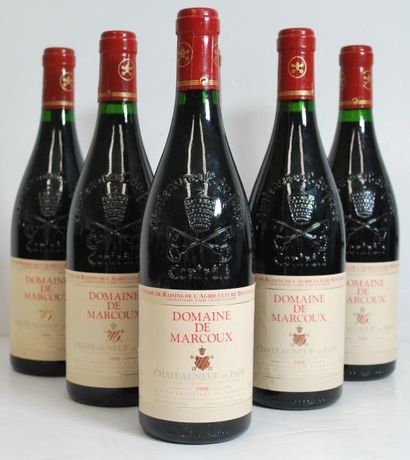 null Six bouteilles de Chateauneuf du Pape, Domaine de Marcoux, 1998.