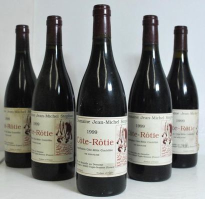 null Six bouteilles de Côte Rôtie, Domaine Jean Stephan, 1999.