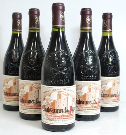 null Six bouteilles de Chateauneuf du Pape, Domaine Pierre Usseglio et fils, 200...