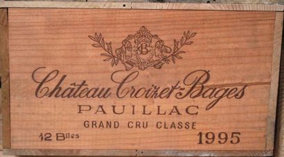 null Caisse de douze bouteilles de Château Croizet-Bages, Pauillac, 1995.