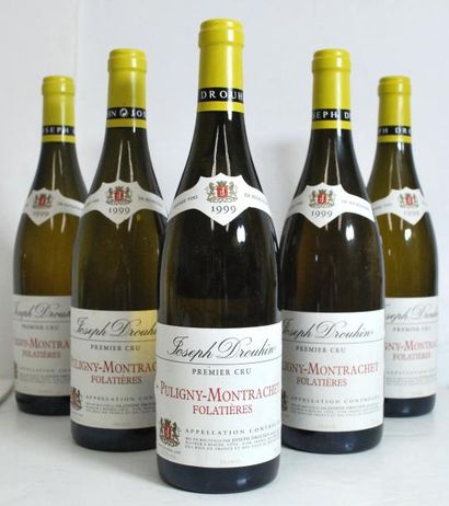 null Six bouteilles de Puligny Montrachet, Domaine Joseph Drouhin, 1er Cru, Les Folatières,...