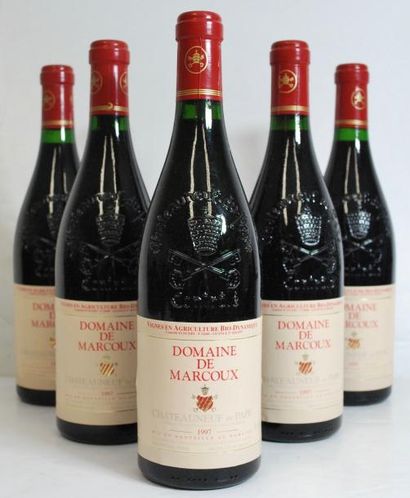 null Six bouteilles de Chateauneuf du Pape, Domaine de Marcoux, 1997.