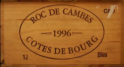 null Douze bouteilles de Côtes de Bourg, Roc de Cambes, 1996.