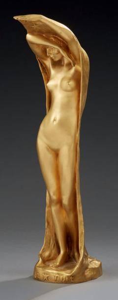Harald SORENSEN-RINGI(1872-1912), d'après 
"La nuit" Sarah Bernhardt
Epreuve en bronze...
