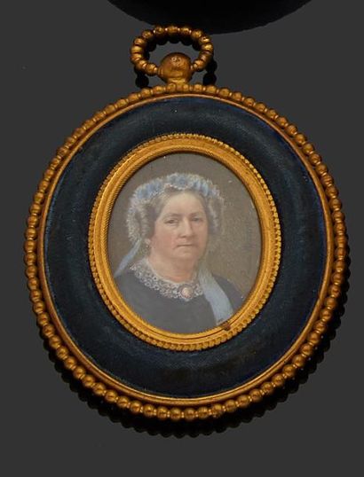 null Pauline APPERT (Ecole française vers 1830) _x000D_

Portrait d’une femme au...