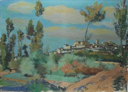 null Paul DE CASTRO (1882-1939)_x000D_

Huile sur toile figurant une vue de village...