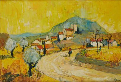 null Bernard LIGNON (1928)
Huile sur toile figurant un paysage provençale. 
Signée...