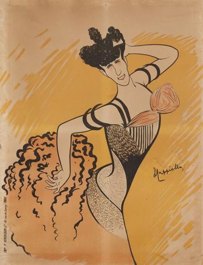 null Leonetto CAPIELLO (1875-1942)
Grande affiche représentant une danseuse.
Dim....
