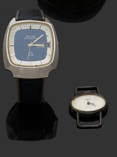 null Montre BULOVA Accuquartz.



Montre en acier, fond bleu, date à 3h.



Vers...