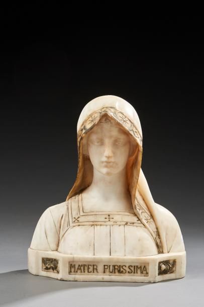 null Travail italien XXe 



Un buste en marbre figurant une vierge d’époque Art...