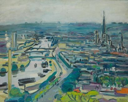 SAVARY Robert SAVARY (1920-2000)

La Seine.

Grande huile sur toile signée en bas...