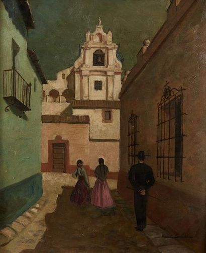 SANTAOLARIA Vicente SANTAOLARIA (1886-1967)



Scène animée dans une rue.



Huile...