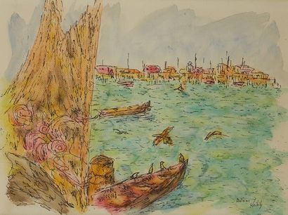 KNIBILY Antoine KNIBILY (1920)



Dessin aquarellé figurant une vue de Mejillones...