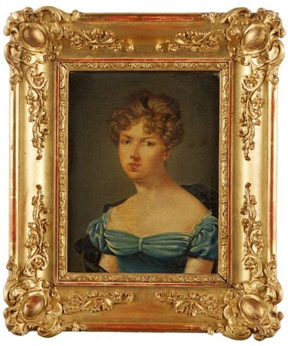 École Française du XIXe siècle Portrait de Mademoiselle Lucile ESCHASSÉRIAUX Sur...