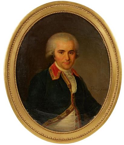 Jacques NOURY (Corpignet 1747 - Caen 1832) Portrait de monsieur Ferdinand de CHAUBRY...