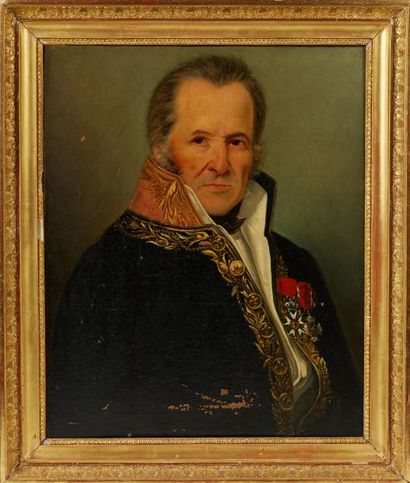 École Française du XIXe siècle Portrait d'un académicien
Sur sa toile d'origine.
Dim.:...