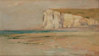 Henri GERVEX (1852-1929) La baignade sur la plage
Falaises à Dieppe
Paire d'huiles...