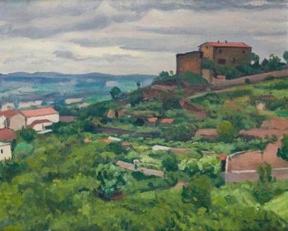 Albert Marquet (1875-1947) Le Castellas à Céret, circa 1940
Huile sur toile signée...