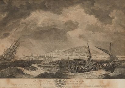 null Ports de France de Joseph
VERNET (1714-1789)
Ensemble de six gravures encadrées...
